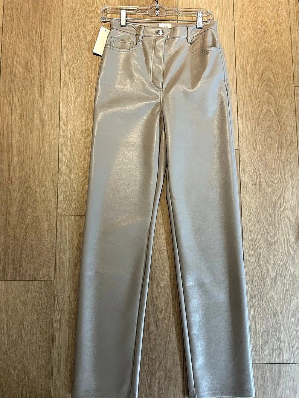 Wilfred Melina High Long Pant Faux Leather Straight Leg Tall Pants Size 4